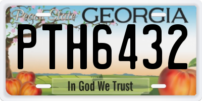 GA license plate PTH6432