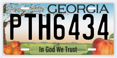 GA license plate PTH6434