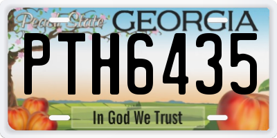 GA license plate PTH6435
