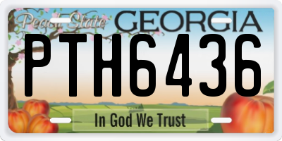 GA license plate PTH6436