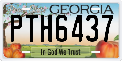 GA license plate PTH6437