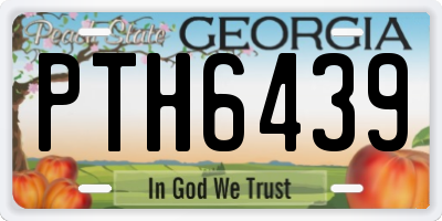 GA license plate PTH6439