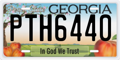 GA license plate PTH6440