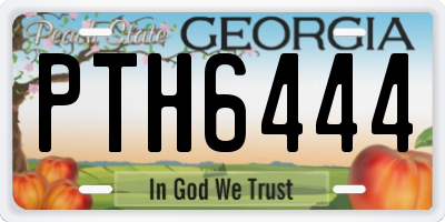 GA license plate PTH6444