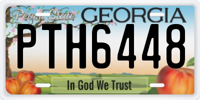 GA license plate PTH6448