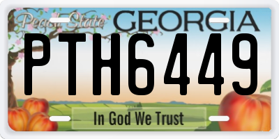 GA license plate PTH6449