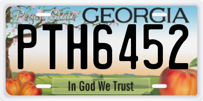 GA license plate PTH6452
