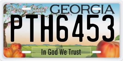 GA license plate PTH6453