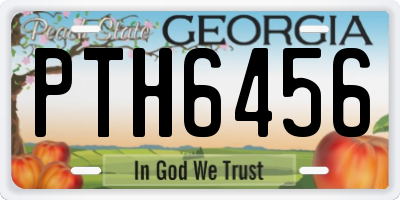 GA license plate PTH6456