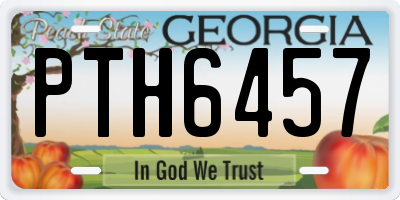 GA license plate PTH6457