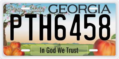 GA license plate PTH6458