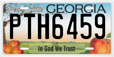 GA license plate PTH6459