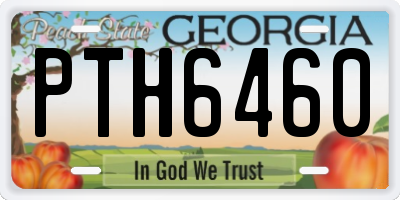 GA license plate PTH6460