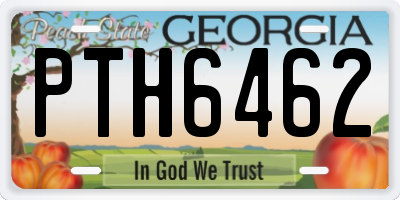 GA license plate PTH6462
