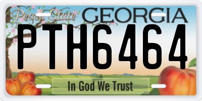 GA license plate PTH6464