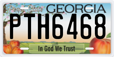GA license plate PTH6468