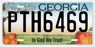 GA license plate PTH6469