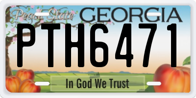 GA license plate PTH6471