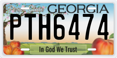GA license plate PTH6474
