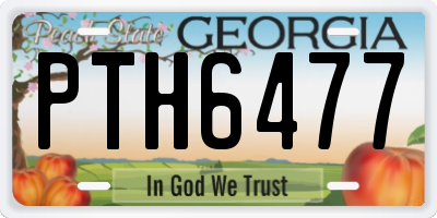 GA license plate PTH6477