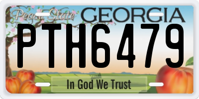 GA license plate PTH6479