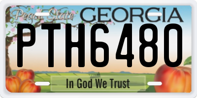 GA license plate PTH6480