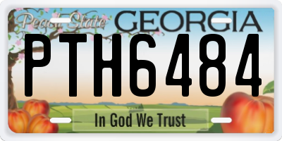 GA license plate PTH6484