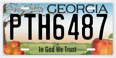 GA license plate PTH6487