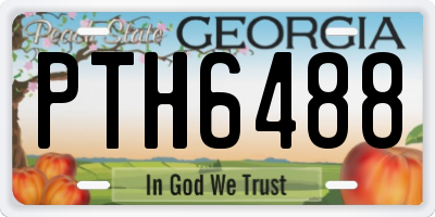 GA license plate PTH6488