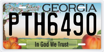 GA license plate PTH6490