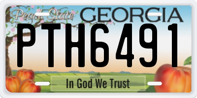 GA license plate PTH6491