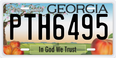 GA license plate PTH6495