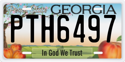 GA license plate PTH6497