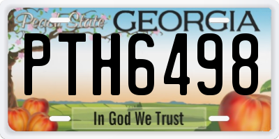 GA license plate PTH6498