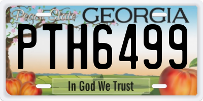 GA license plate PTH6499