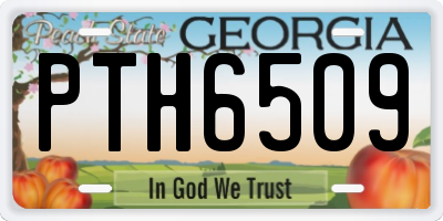 GA license plate PTH6509