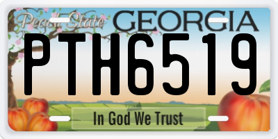 GA license plate PTH6519