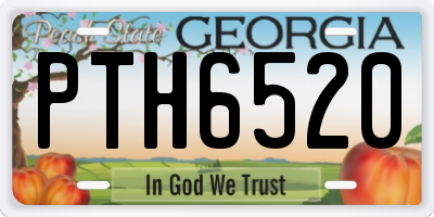 GA license plate PTH6520
