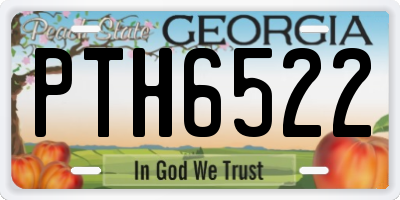 GA license plate PTH6522