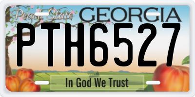 GA license plate PTH6527