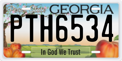 GA license plate PTH6534