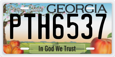 GA license plate PTH6537