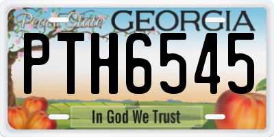 GA license plate PTH6545