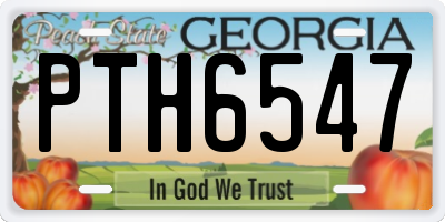 GA license plate PTH6547