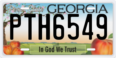 GA license plate PTH6549