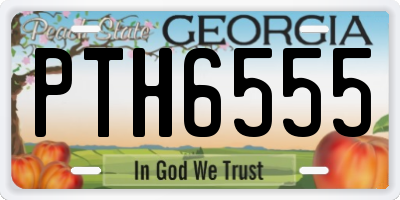 GA license plate PTH6555