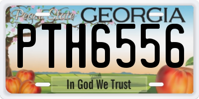 GA license plate PTH6556