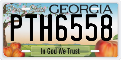 GA license plate PTH6558