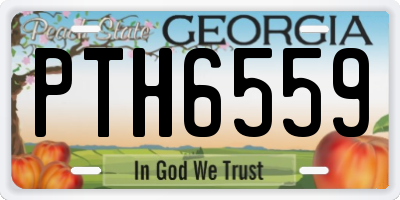 GA license plate PTH6559