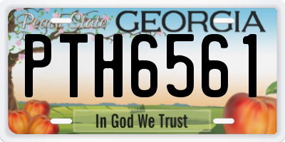 GA license plate PTH6561